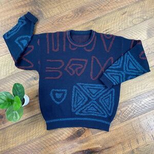 VINTAGE ugly abstract oversized sweater